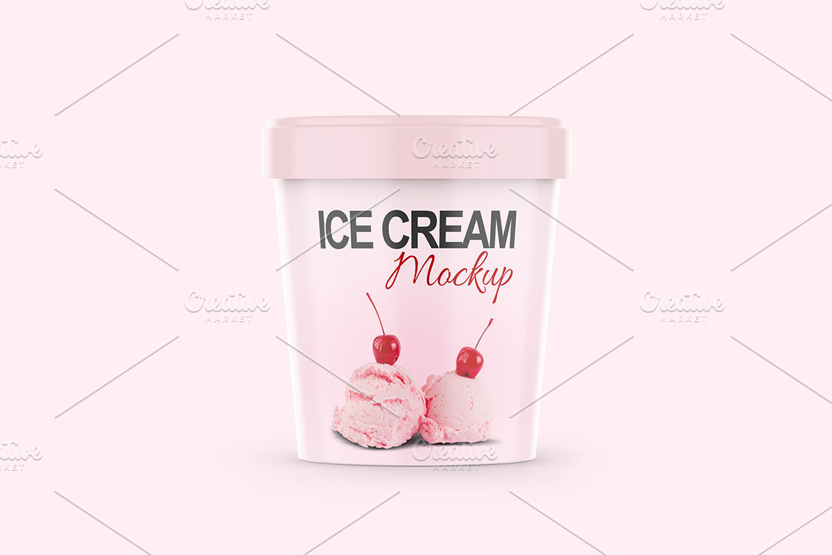 Ice Cream Tub Mockup, a Packaging Mockup by Dev.Rawat21 (Photo 2 of 6)