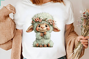 Whimsical Spring Sheep Clipart, an Illustration by CreationArt (Thumbnail 4 of 7)