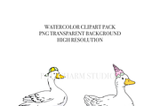 21 Silly Goose Clipart PNG, an Animal Illustration by Pati Charm Studio (Thumbnail 4 of 8)