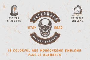 Vintage Halloween Emblems Part 2