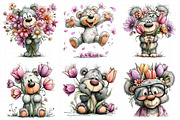 Spring Teddy Bear Clipart Set Bundle, an Illustration by Daily.Designs (Thumbnail 8 of 8)