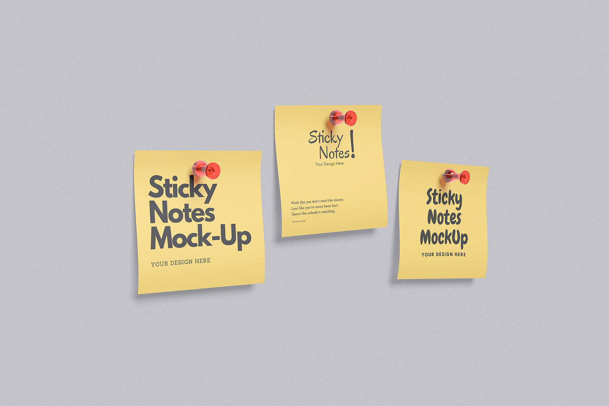 Sticky Note Mockup, an Advertising Mockup by xavier_studio