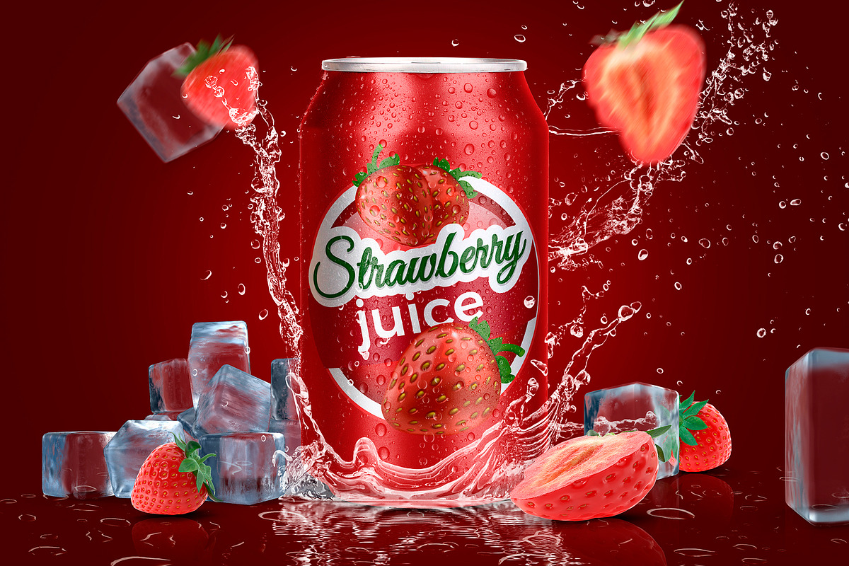 Tin Can Water Droplets Mockup, a Packaging Mockup by rogeriomarcos (Photo 5 of 8)