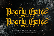 Pearly Gates - Blackletter Font, a Blackletter Font by Pixesia Studio (Thumbnail 1 of 12)