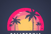 Retro California Surf Session, a Seasonal Illustration by Black White Mouse Design (Thumbnail 2 of 2)