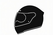 Motorcycle Helmet Silhouette Set, an Illustration by hafijul (Thumbnail 2 of 7)