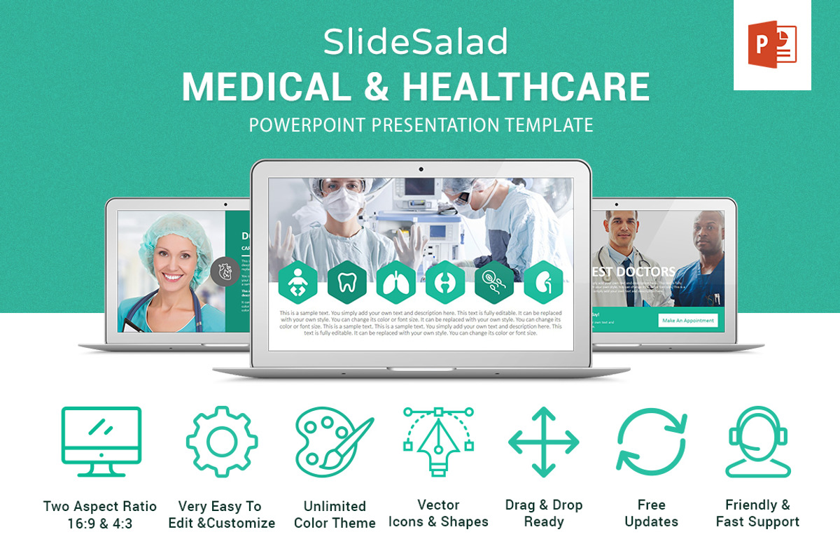 Medical PowerPoint Template, a Presentation Template by SlideSalad (Photo 2 of 9)