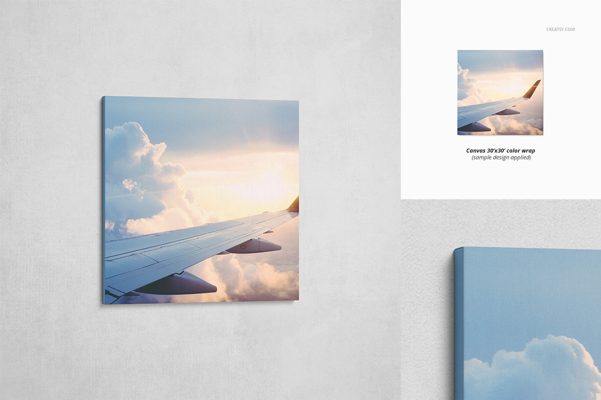Canvas Print Mockup Set, a Poster Template by creatsy5 (Photo 9 of 12)