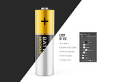 Battery AA. 3in1 Mockup, a Packaging Mockup by easymock (Thumbnail 9 of 16)