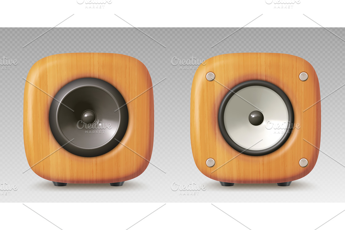 3D speaker realistic vector, music, an Illustration by art PVP - market