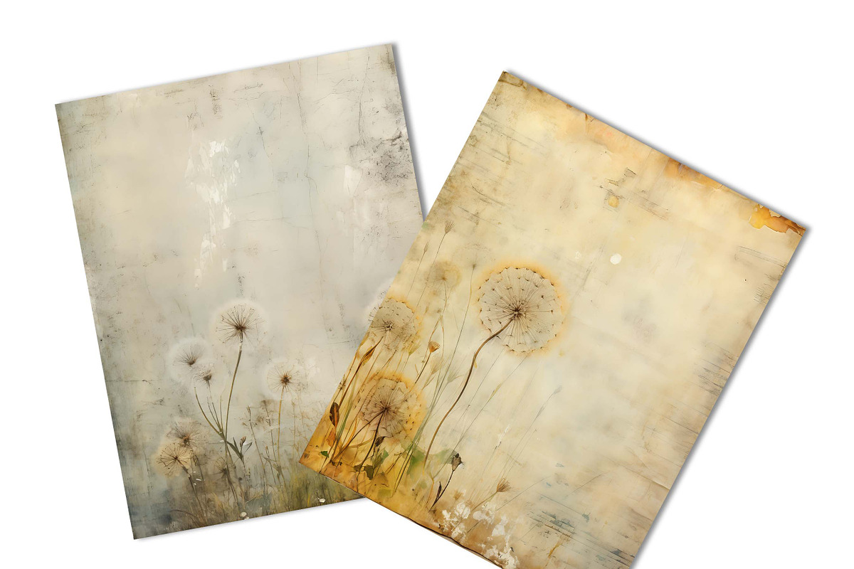 Vintage Dandelions Decorative  Paper, a Background Graphic by BusyDaydesign (Photo 6 of 9)