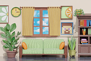 Cozy Living Room 3D Scene, a Scene 3D Model by Dudukbersama (Thumbnail 1 of 2)