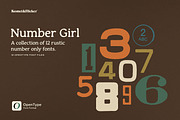 Number Girl – Number Only Fonts, a Font by Komet & Flicker (Thumbnail 1 of 8)