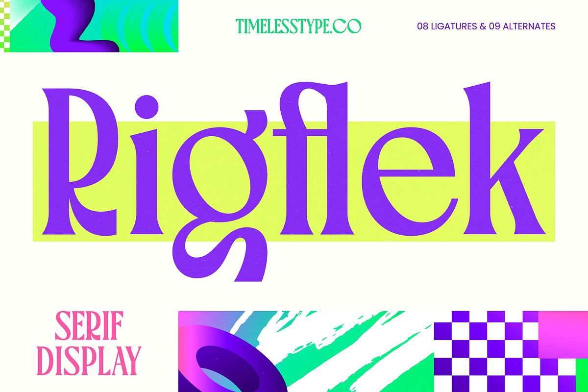 Rigflek Serif Display Font, a Serif Font by timelesstype.co (Photo 1 of 10)