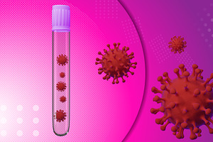 Coronavirus in glass vial