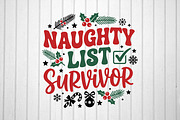 Naughty List Survivor, an Object Graphic by T-shirt Pond (Thumbnail 2 of 3)