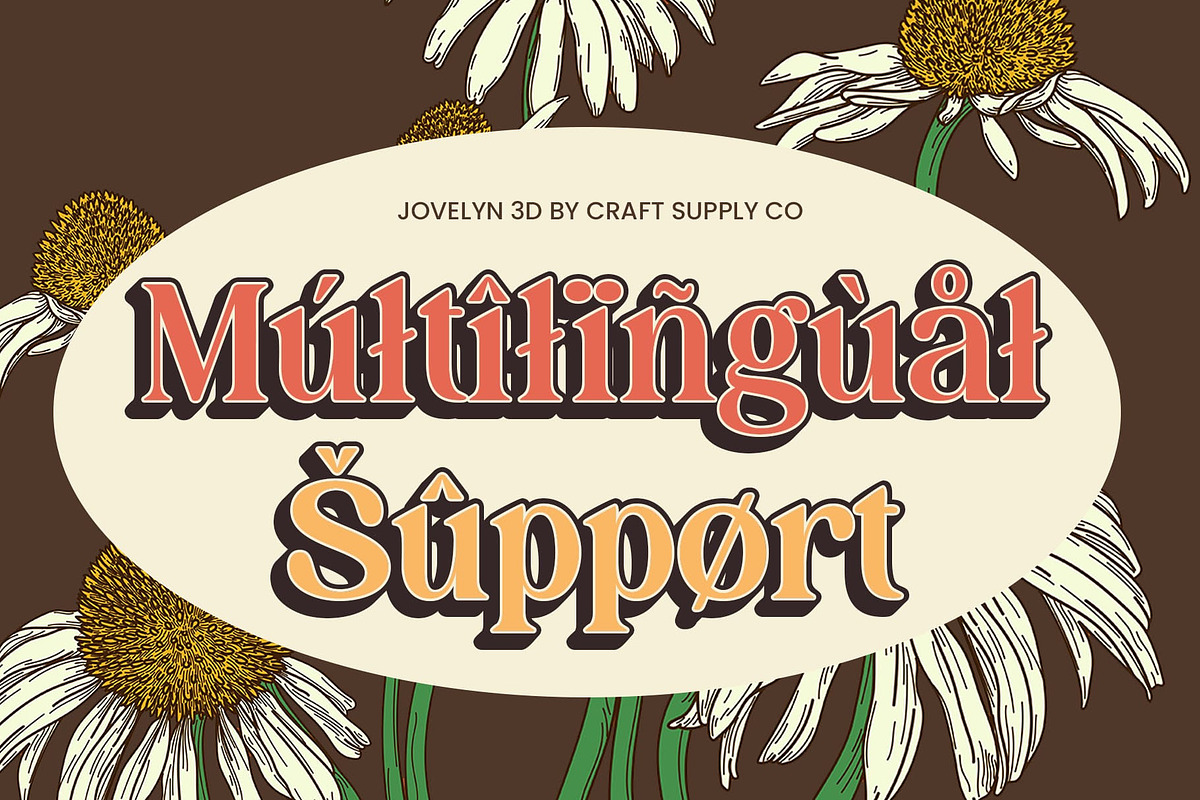 Jovelyn 3D, a Serif Font by Craft Supply Co. (Photo 5 of 9)