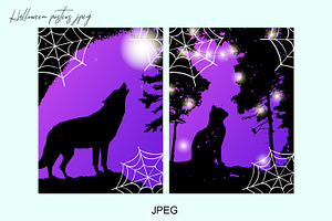 Happy Halloween Posters JPEG, a Poster Template by kh_cat