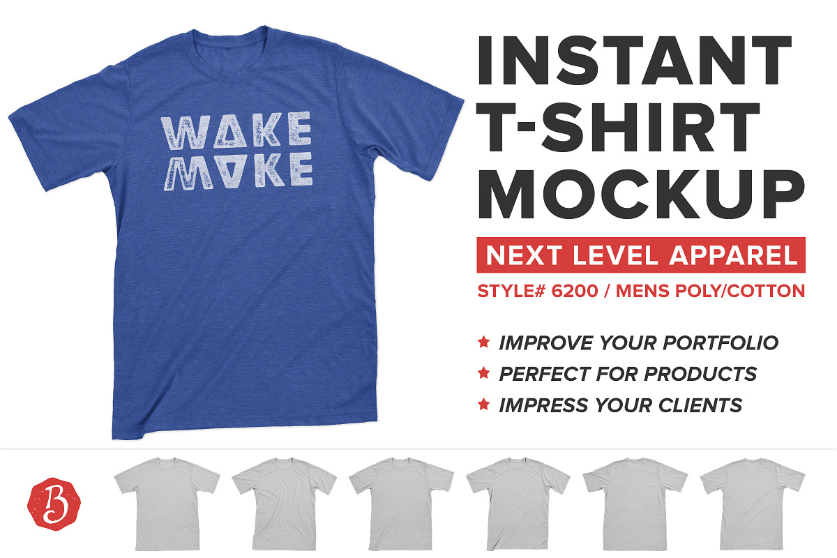 Next Level Poly/Cotton Shirt Mockups, a Shirt Mockup by Brent Galloway (Photo 1 of 5)