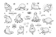 Yoga Llama, an Animal Illustration by GooseFrol (Thumbnail 2 of 8)