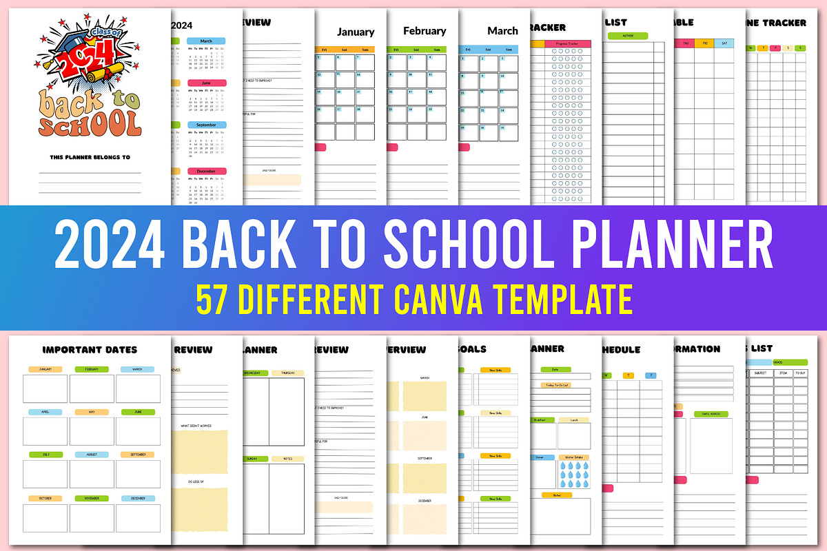 2024 Back to School Planner Canva