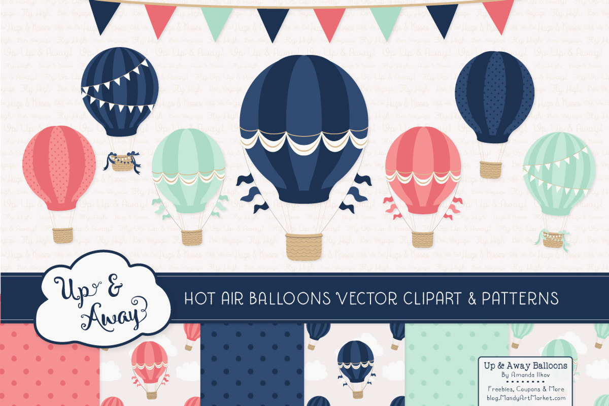 Modern Chic Hot Air Balloons, an Illustration by Amanda Ilkov (Photo 1 of 5)