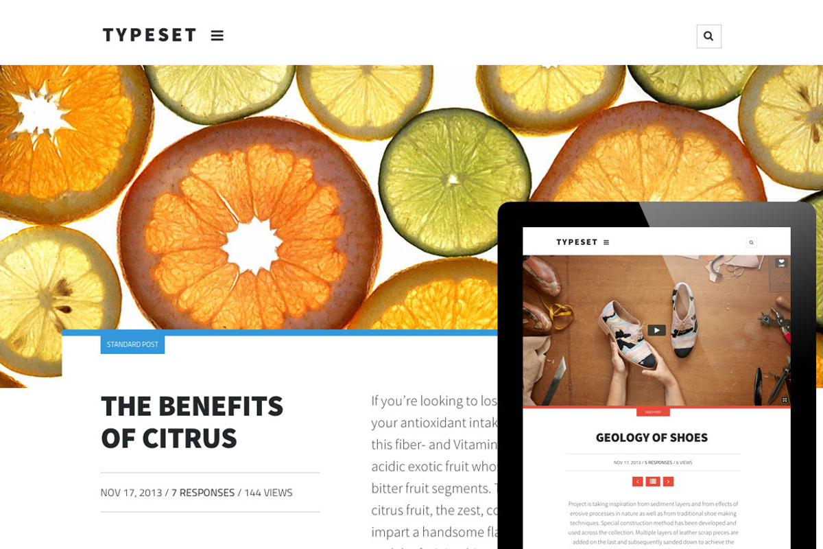 Typeset. A Magazine Blog & Portfolio, a WordPress Template by Courtyard Themes (Photo 1 of 4)