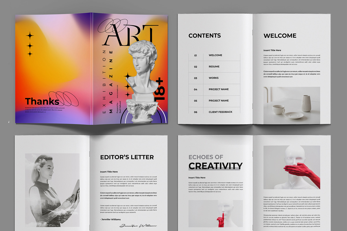 Fashion And Art Exhibition Magazine, a Magazine Template by ContestDesign (Photo 2 of 4)