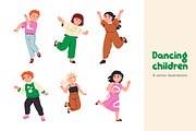 Cute, happy, active children set, a Person Illustration by Good Studio (Thumbnail 1 of 5)