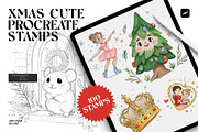 Xmas Cute Procreate Stamps, a Shape Add-On by Spasibenko Art (Thumbnail 2 of 4)