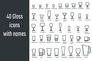 Bar Glass Icons, an Outline Icon by Katyr (Thumbnail 2 of 4)