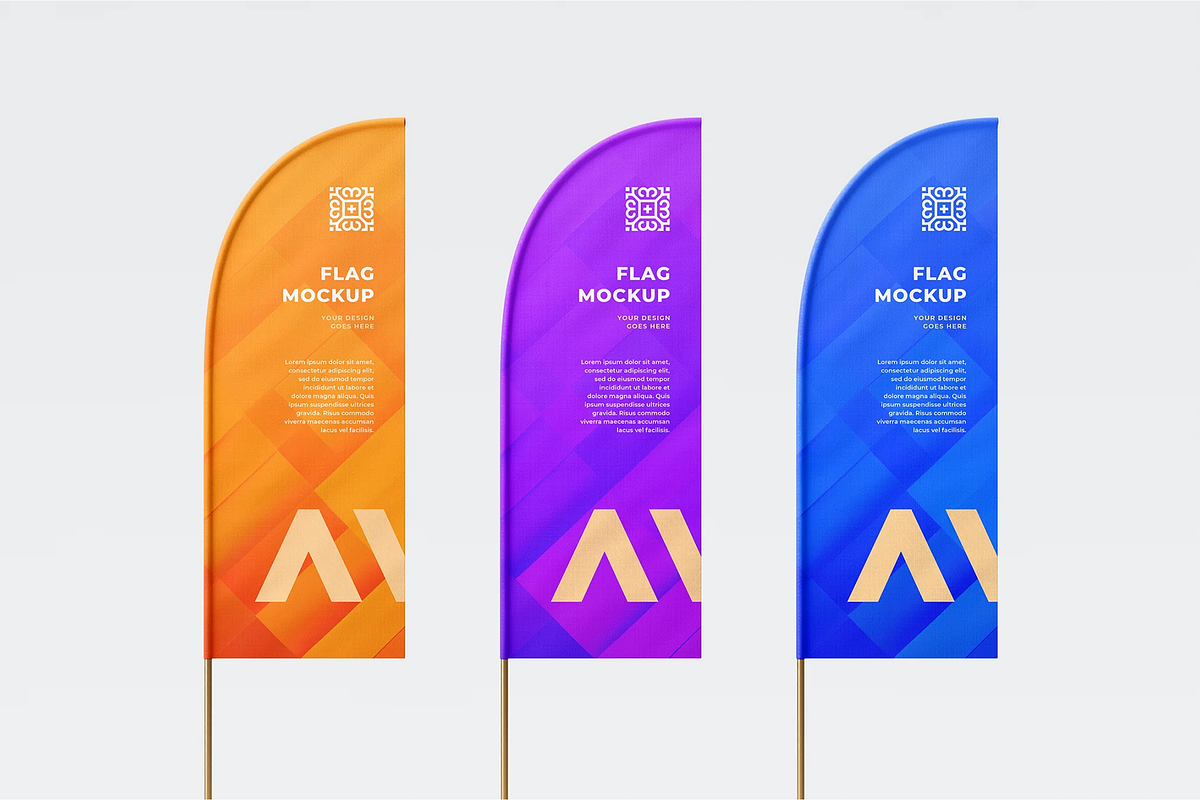 Feather Flag Mockup, an Advertising Mockup by Xtrahive (Photo 2 of 3)
