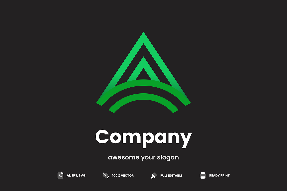 A Letter Logo, a Branding & Logo Template by UIMEGA