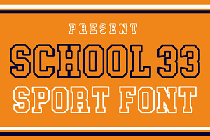 SCHOOL 33, a Slab Serif Font by Fourteen Letter