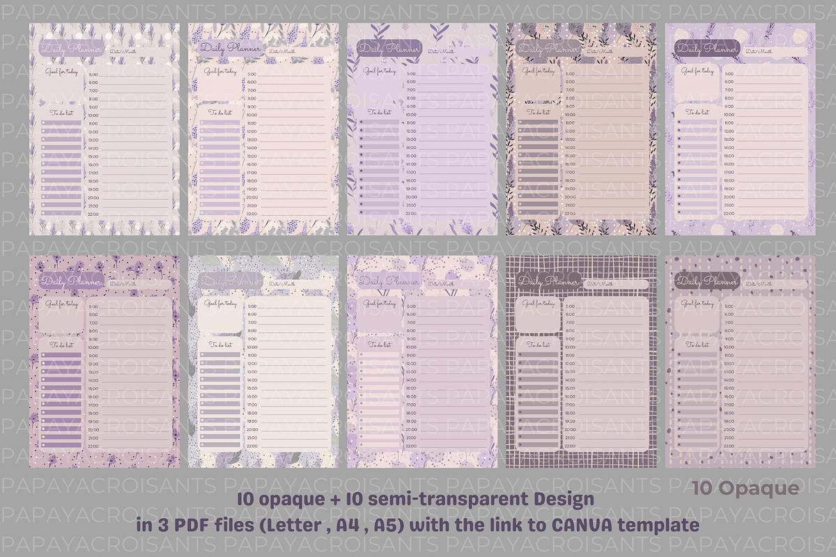Lavender Digital Daily Planner, a Templates & Theme by STUDIO CHOTI (Photo 2 of 6)