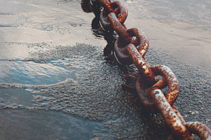 Rusty chain stock photo containing rust and chain