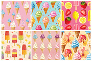 Summer Ice Cream Seamless Pattern, an Illustration by DreamArtGraphic (Thumbnail 4 of 5)