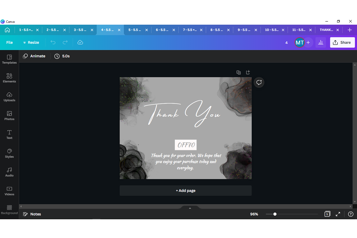 Thank You Order Card | Canva, a Card Template by tahananeart (Photo 7 of 7)