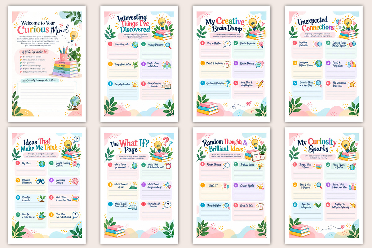 The Curiosity Collector’s Notebook, a Stationery Template by Designmela01 (Photo 2 of 5)