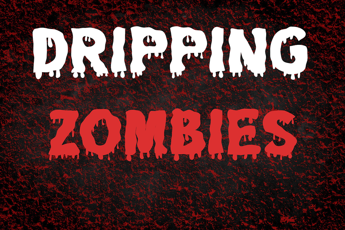 Dripping Zombie Halloween Font, a Font by vladocar (Photo 1 of 8)