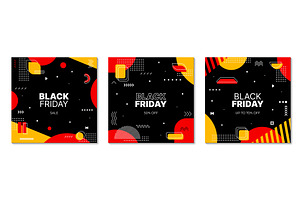 Black Friday sale banners, a Decorative Illustration by Buch&Bee
