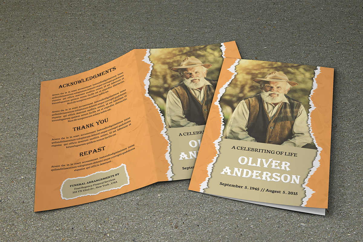 Funeral Program Template-V319, a Brochure Template by Template Shop (Photo 1 of 4)
