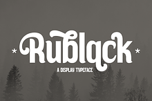 Rublack A Display Typeface Font