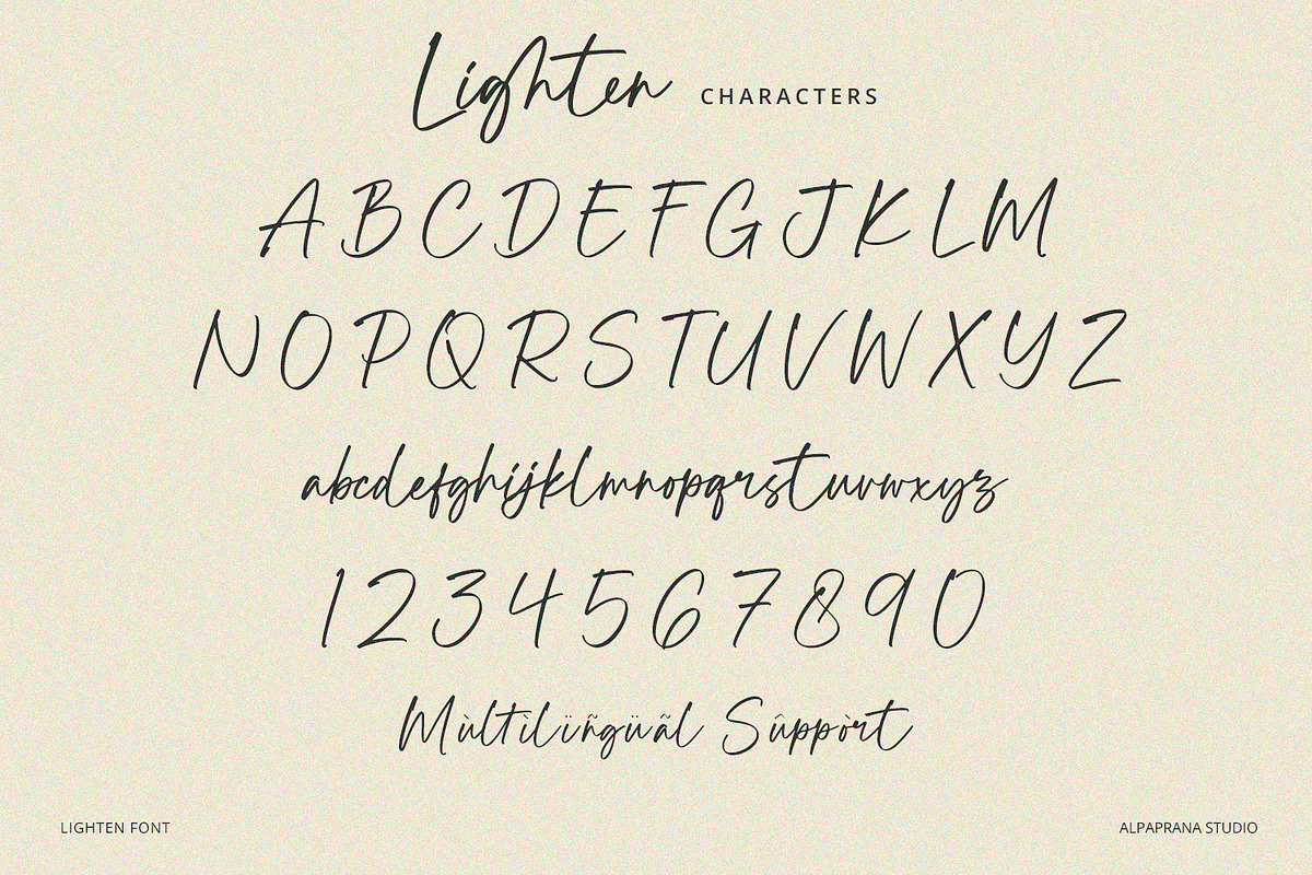 Lighten - Handwritten Font, a Handwritten Font by Alpaprana (Photo 10 of 11)