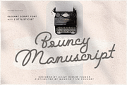 Bouncy Manuscript Script Font, a Script Font by Monoco Type Foundry (Thumbnail 1 of 9)