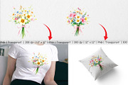 Floral Bouquets Clipart, a Graphic by Artnoy (Thumbnail 3 of 5)
