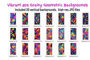 Vibrant 80s Retro Grainy Backgrounds, a Background Graphic by ArtIrisArt (Thumbnail 3 of 5)