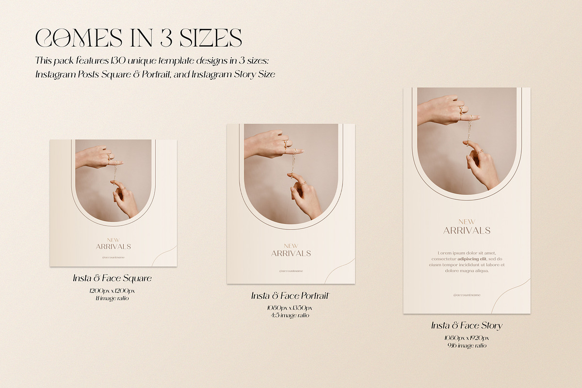 Jewelry Instagram Templates | CANVA, a Social Media Template by Wildnun Studio (Photo 3 of 26)