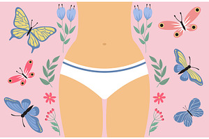 Woman Period, Woman Health Vector