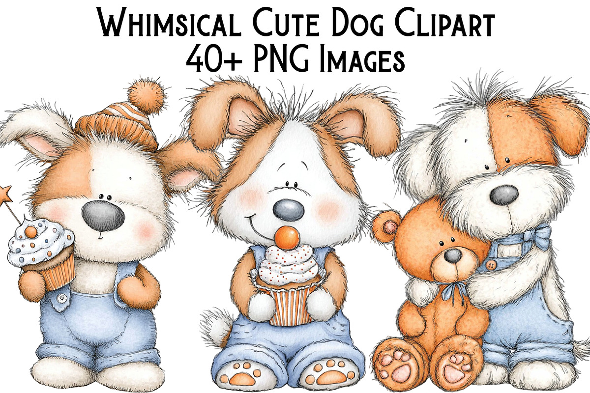 Whimsical Cute Dog Sublimation, an Illustration by Pixels.Craft (Photo 1 of 6)
